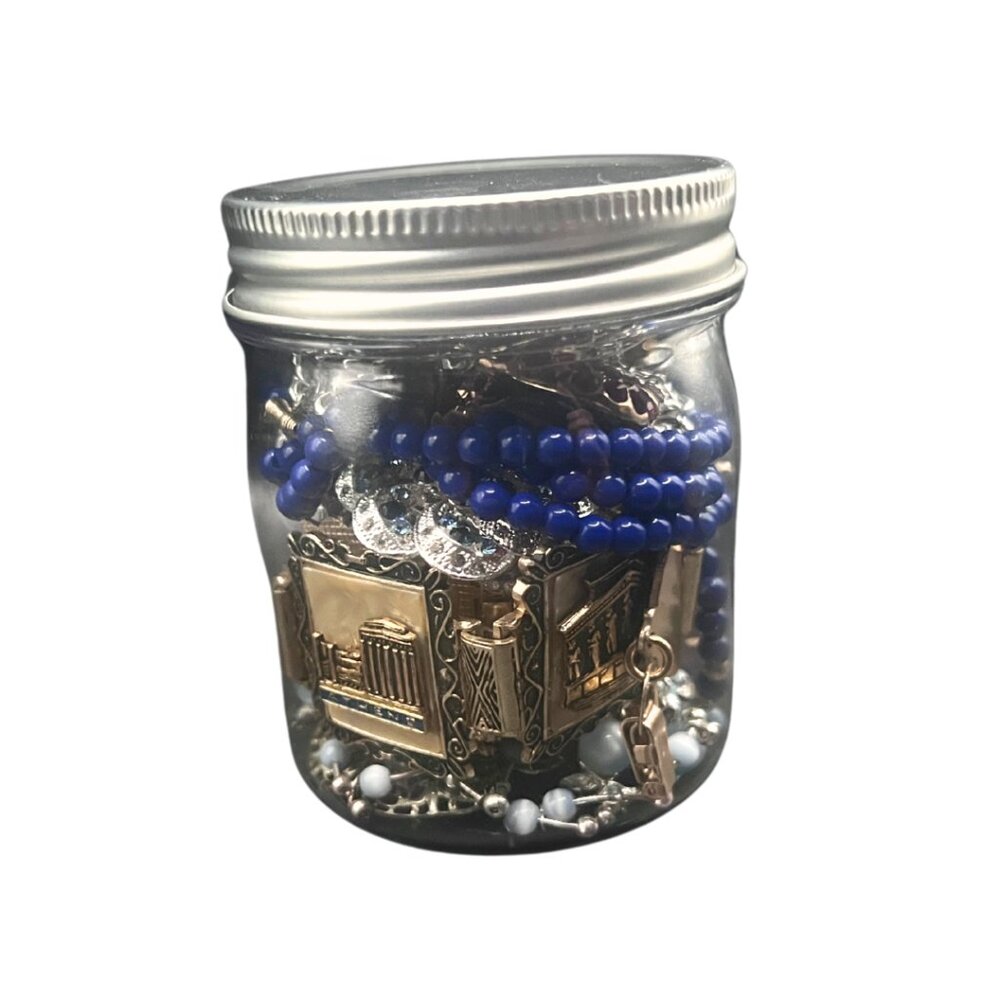Vintage Mystery Lot Jewelry Jar 8 oz Jar of Vintage and Modern Jewelry